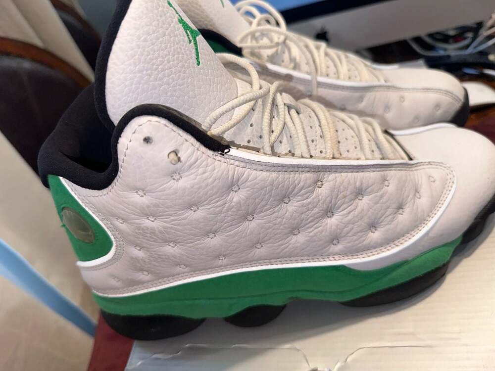 Air Jordan 13 Retro Lucky Green White Black Size 10 DB6537-113